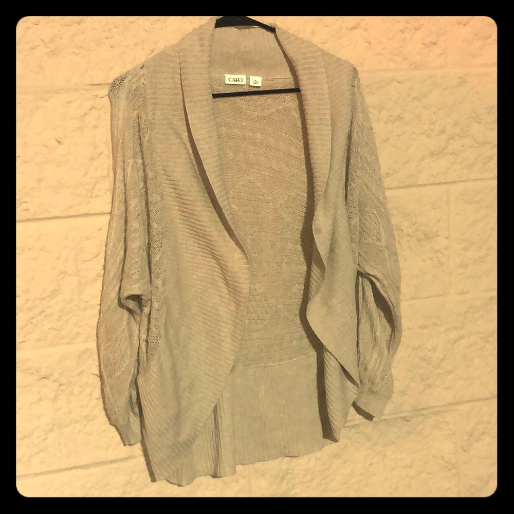 Tan patterned cardigan